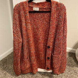 Universal Thread Sweater Cardigan, Orange